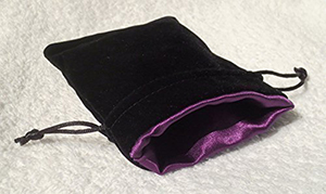 Royal Purple Satin Premium Black Velvet Bag